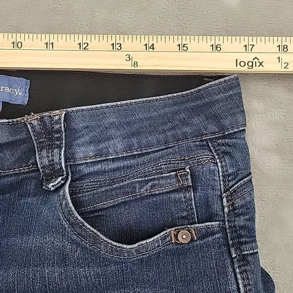 Democracy 'Ab'solution Womens Jeans Size 12 Tapered Leg Stretch Waist 34x30 - Picture 8 of 12